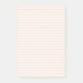 Peach Ästhetische Lined Post-It-Notes Post-it Klebezettel (Vorderseite)