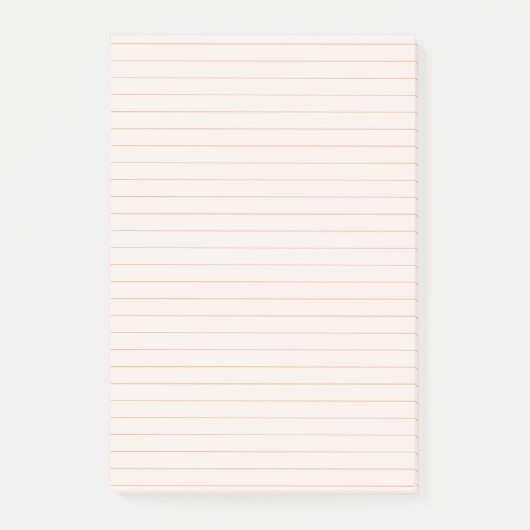 Peach Ästhetische Lined Post-It-Notes Post-it Klebezettel (Vorderseite)