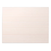 Peach ästhetische Wide Lined Paper Notepad Notizblock (Vorderseite)