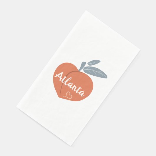 Peach Atlanta Liebe Serviette (Ecke)