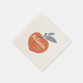 Peach Atlanta Liebe Serviette (Ecke)