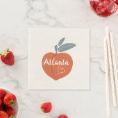 Peach Atlanta Liebe Serviette (Beispiel)