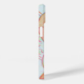 Peach Awareness Ribbon Angel Custom iPhone Case (Rückseite / Rechts)