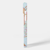 Peach Awareness Ribbon Angel Custom iPhone Case (Rückseite / Links)