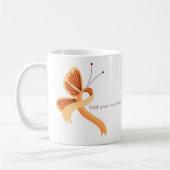 Peach Awareness Ribbon Butterfly Kaffee Tasse (Links)