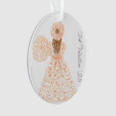 Peach Azalea Wanderpass Ornament (Vorderseite)