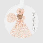 Peach Azalea Wanderpass Ornament (Vorderseite)