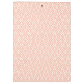 Peach Aztec Tribal Personalisiert School Office Klemmbrett (Rückseite)