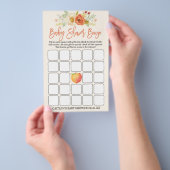 Peach Baby Dusche Bingo Sweet Peach Baby Flyer (Handgriff)