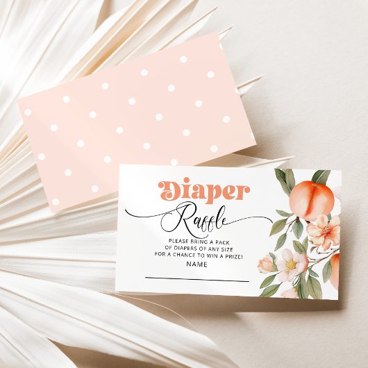 Peach baby dusche diaper Gewinnspiel Begleitkarte