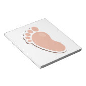 Peach Baby Footprint Notizblock (angewinkelt)