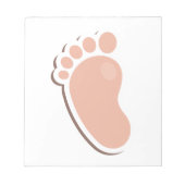Peach Baby Footprint Notizblock (Vorderseite)