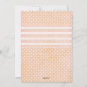 Peach Baby Girl Foto Geburtskarte Ankündigung (Rückseite)