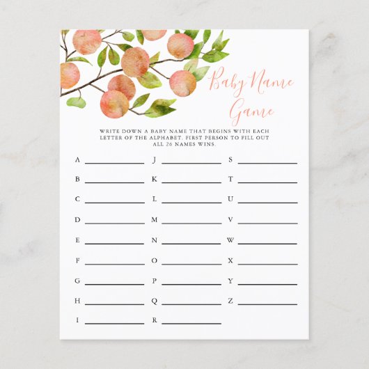 Peach Baby Name Showspiel (Vorderseite)