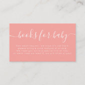 Peach Baby Shower Books For Baby Begleitkarte (Vorderseite)