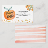 Peach Baby Shower Windelwalterkarte Begleitkarte (Vorne/Hinten)
