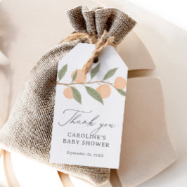Peach Baby Showmarke Geschenkanhänger