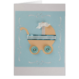 Peach Baby Stroller mit blauen Tasten personalisie