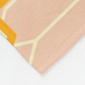 Peach background hexagonal floral pattern  fleecedecke (Ecke)