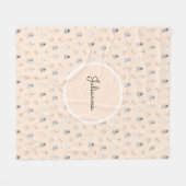 Peach Ballerina Line Art Fleecedecke (Vorderseite (Horizontal))