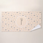 Peach Ballerina und Blume Badehandtuch (Badehandtuch)