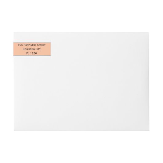 Peach Band und Initials Hochzeit (Vorderseite)