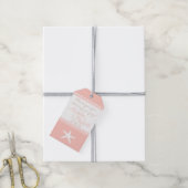 Peach Beach Wedding Guest Gefallen Vielen Dank Geschenkanhänger (Mit Garn)