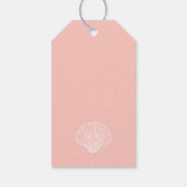 Peach Beach Wedding Guest Gefallen Vielen Dank Geschenkanhänger (Rückseite)