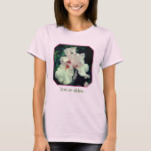 Peach Bearded Iris Flower Personalized T-Shirt (Vorderseite)