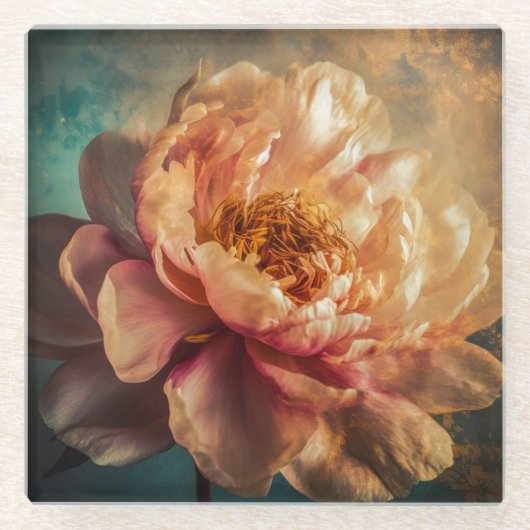 Peach Beauty Glasuntersetzer (Vorderseite)