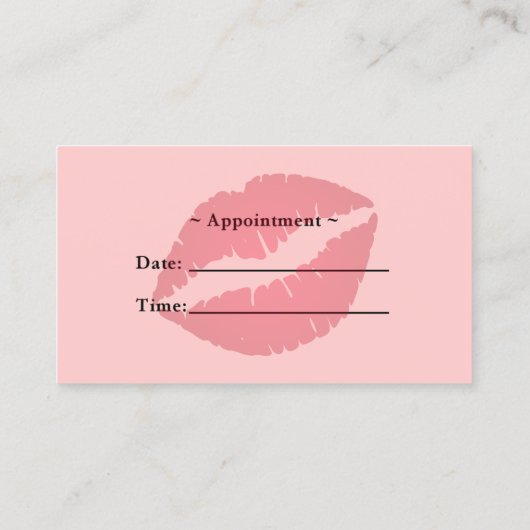 Peach Beauty Salon Terminkarte (Rückseite)