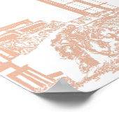 Peach Bedroom Sketch Poster (Ecke)