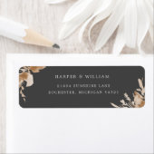 Peach beige Aquarell floral return address label (Insitu)