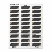 Peach beige Aquarell floral return address label (Vorne)