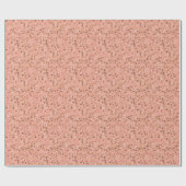 Peach Beige Tan Brown Terrazzo Marmormuster Geschenkpapier (Flach)