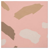 Peach, Beige, Tan Brown Terrazzo Marmormuster Stoff (Muster)