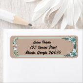 Peach Beige Wedding Event Return Stickers (Insitu)