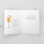 Peach Bellini Cocktail 21. Happy Birthday Card Karte (Innenseite)