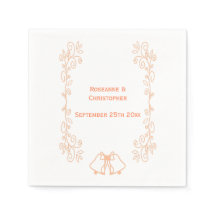 Peach Bells Scrollwork Hochzeitsempfang