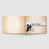 Peach Bicycle Wedding Guest Book Gästebuch (Voll)