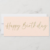 Peach Birthday Driving Lessons Gift Voucher Card Einladung (Rückseite)