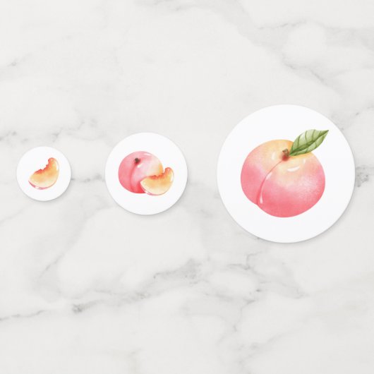 Peach Birthday Konfetti (Vorderseiten)