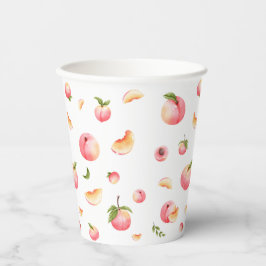 Peach Birthday Pappbecher