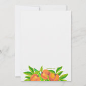 Peach Birthday Party Einladung (Rückseite)