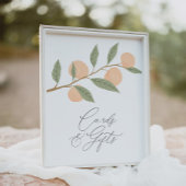 Peach Birthday Party Karten und Geschenke Untersch Poster