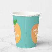 Peach Birthday Party Pappbecher (Rechts)