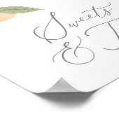 Peach Birthday Party Süßigkeiten und Leckereien Un Poster (Ecke)