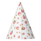 Peach Birthday Partyhütchen (Rückseite)