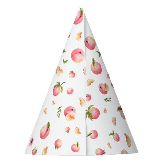 Peach Birthday Partyhütchen (Rückseite)