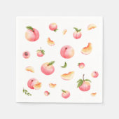 Peach Birthday Serviette (Vorderseite)